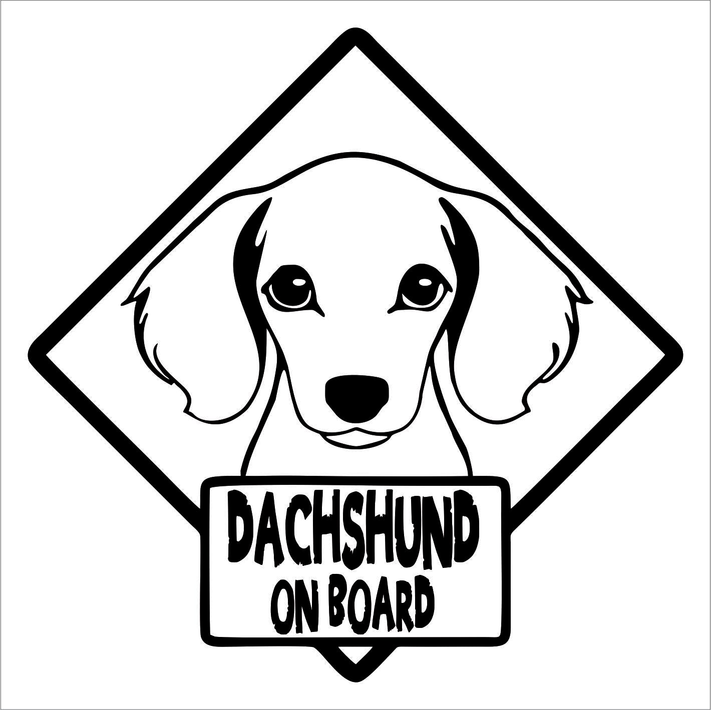 Dachshund on board Decal Sticker