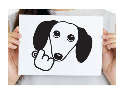 Dachshund Korean Heart Decal  FREE shipping
