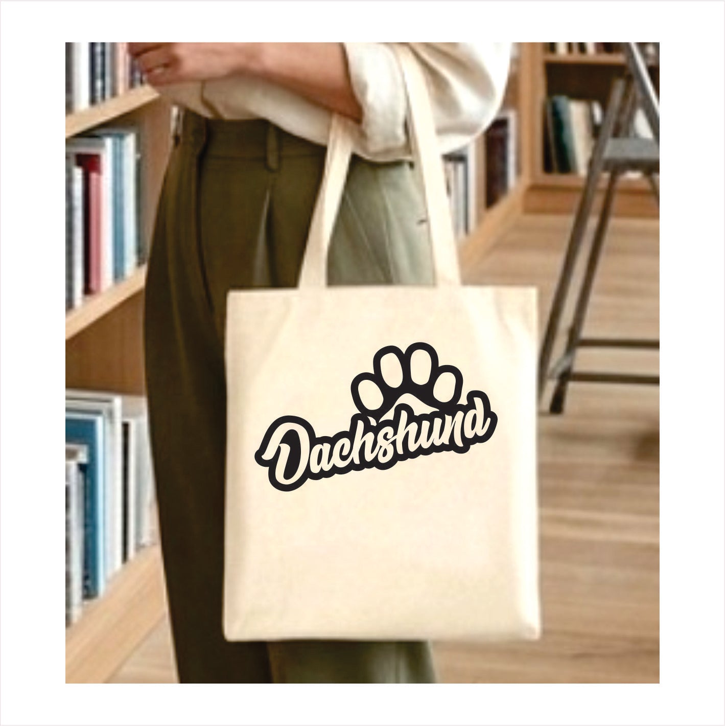 Dachshund dog paw tote bag 1