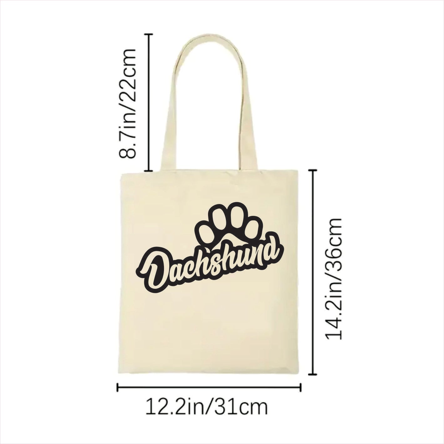 Dachshund dog paw tote bag 2