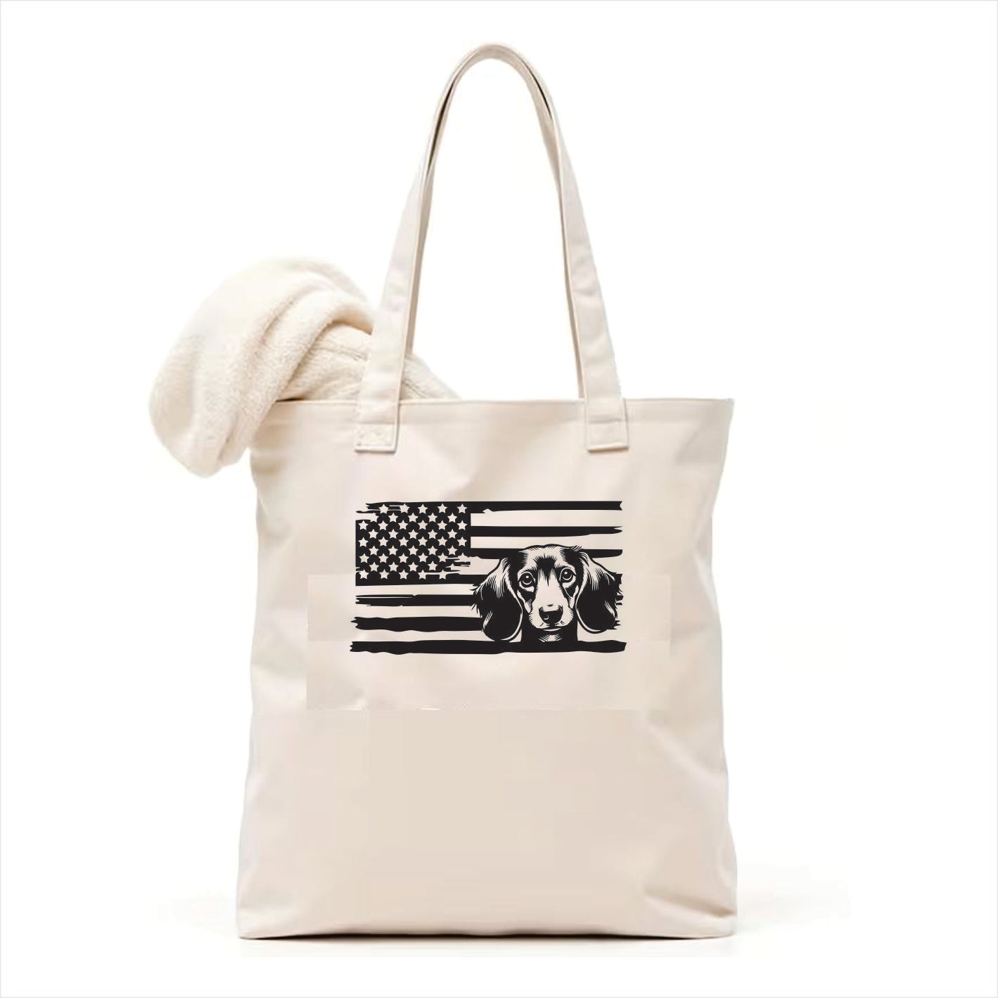 Dachshund dog tote bag usa 3
