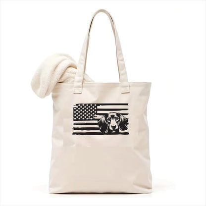 Dachshund dog tote bag usa 3