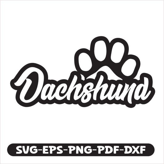 Dachshund Paw SVG EPS PNG PDF DXF Cutting