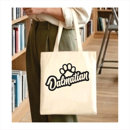 dalmatian dog paw tote bag  1