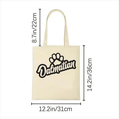 dalmatian dog paw tote bag  2