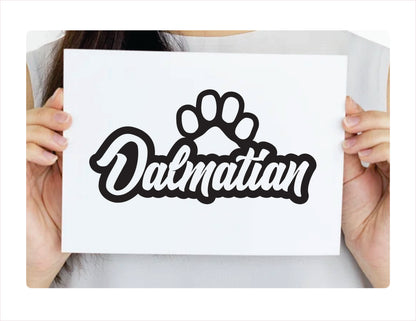 Dalmatian Paw Black Decal Sticker
