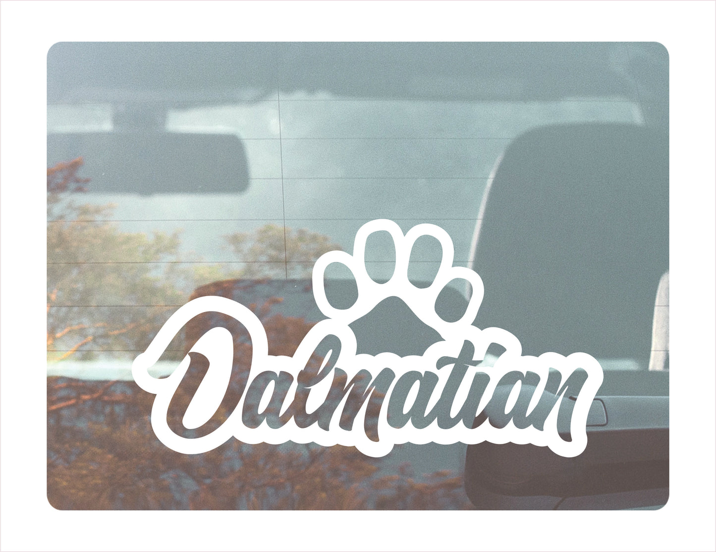 Dalmatian Paw White Decal Sticker