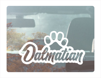 Dalmatian Paw White Decal Sticker