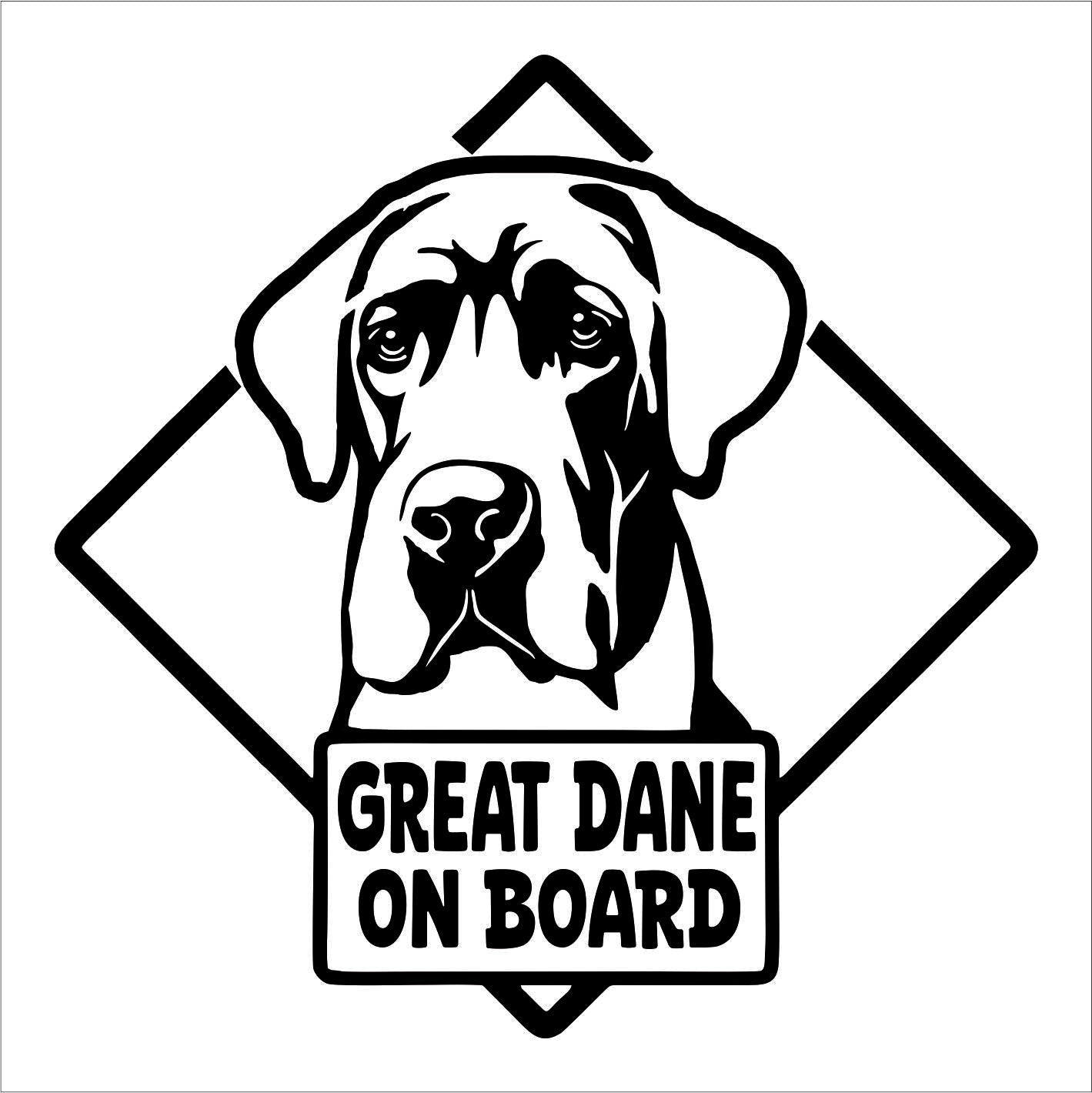 Great Dane on board Decal Sticker