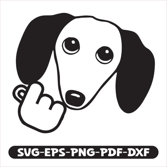 Dachshunds with this unique Korean Heart SVG cutting file. Perfect for crafting personalized gifts, apparel, or decor.