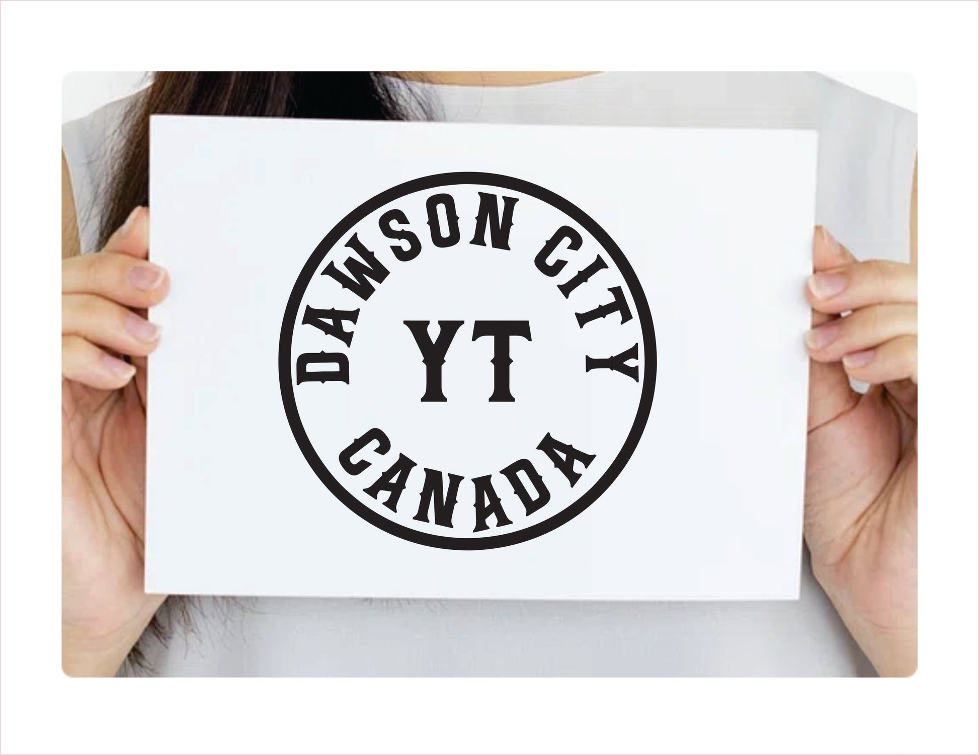 Dawson City Yukon Canada Black Decal Sticker