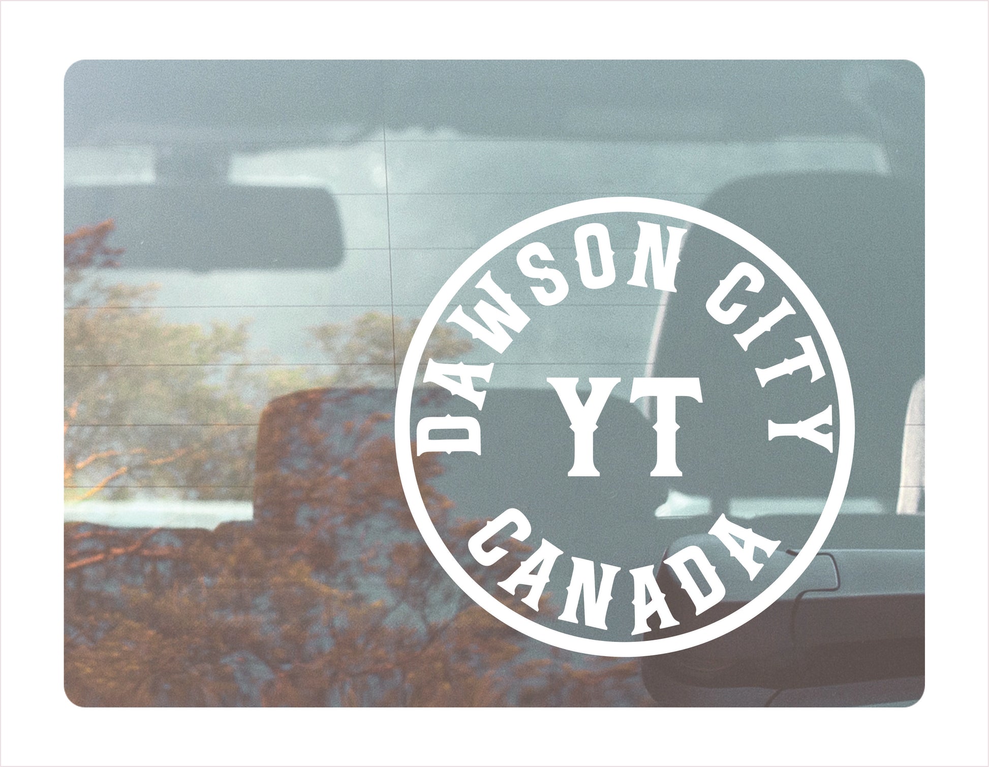 Dawson City Yukon Canada White Decal Sticker