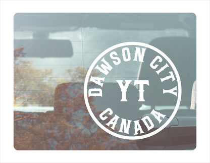 Dawson City Yukon Canada White Decal Sticker