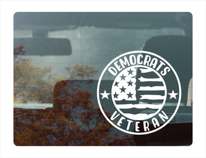Democrats Veteran Decal Sticker - FREE shipping