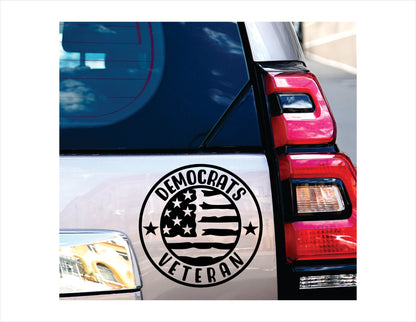 Democrats Veteran Decal Sticker - FREE shipping