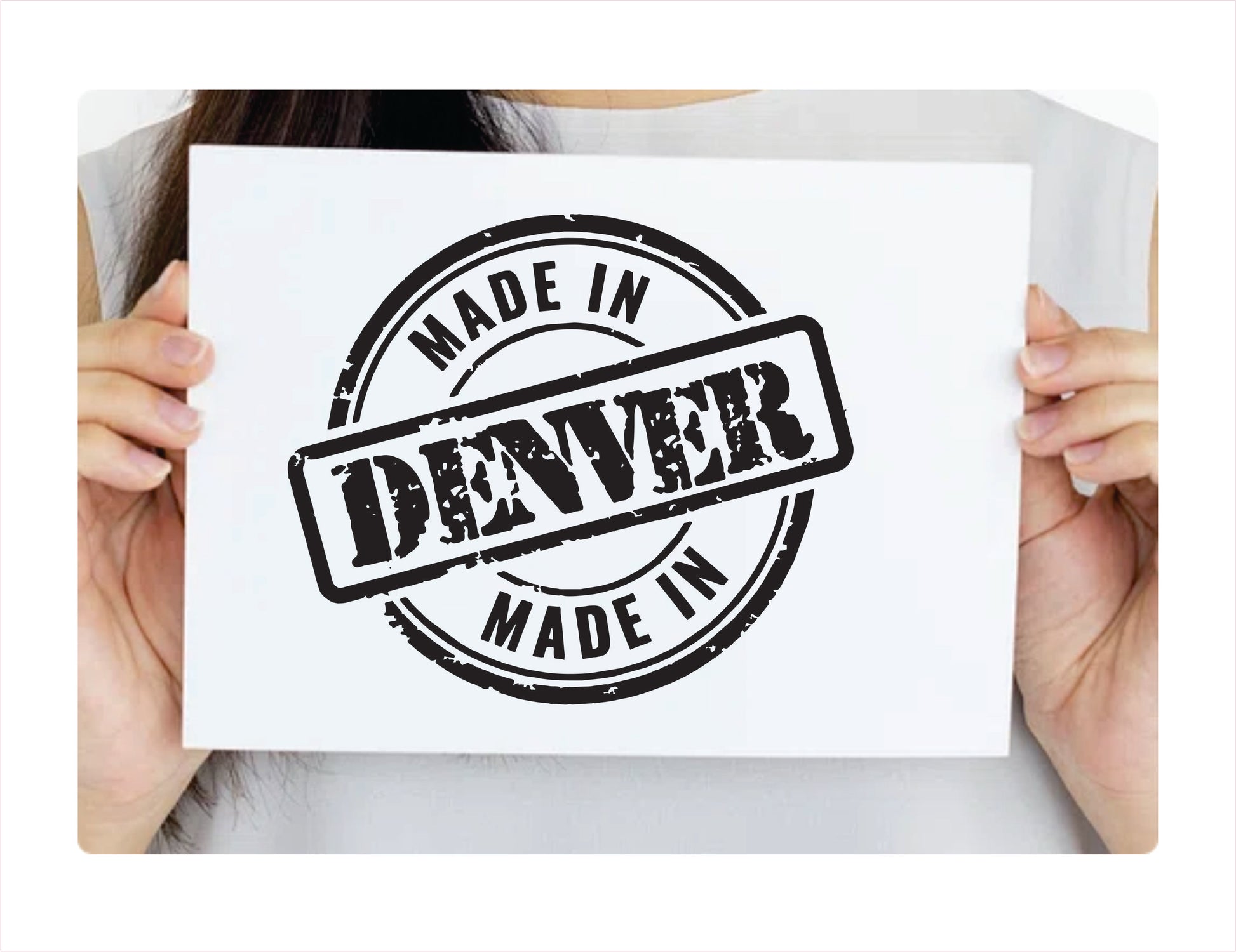 Made in Denver Colorado Usa decal sticker black decal