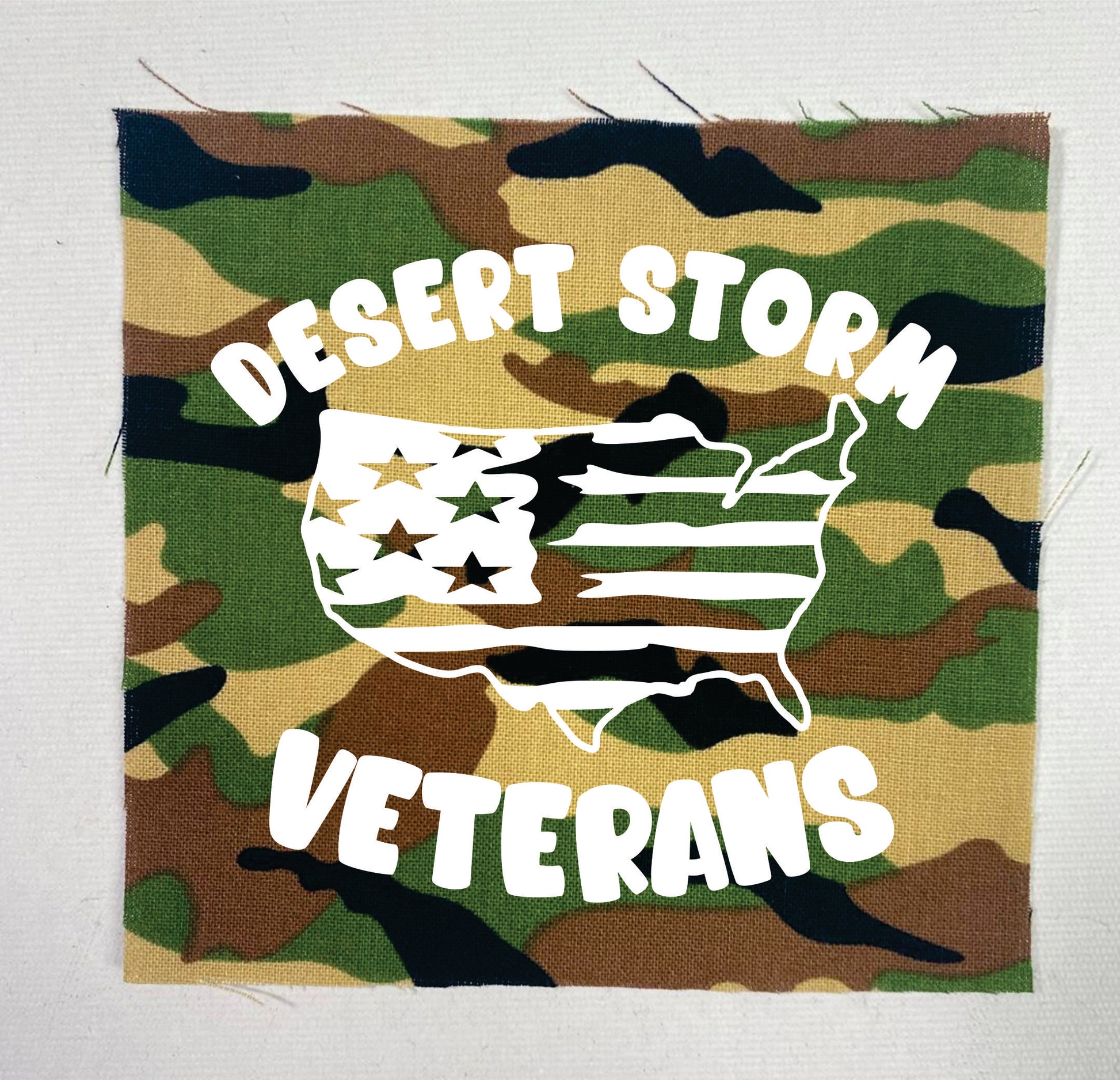 Desert Storm Veterans Sew-On Patch Camo Military Pride Patch
