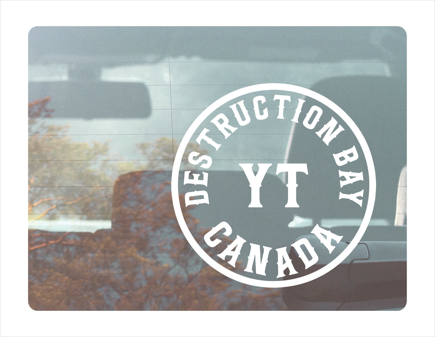 Destruction Bay Yukon Canada White Decal Sticker