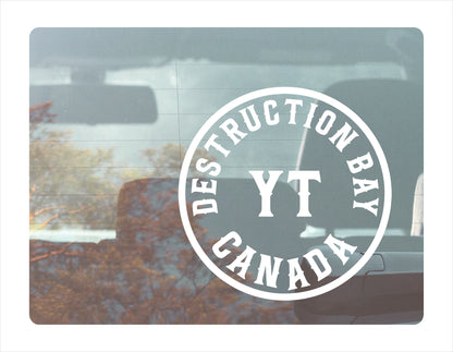 Destruction Bay Yukon Canada White Decal Sticker