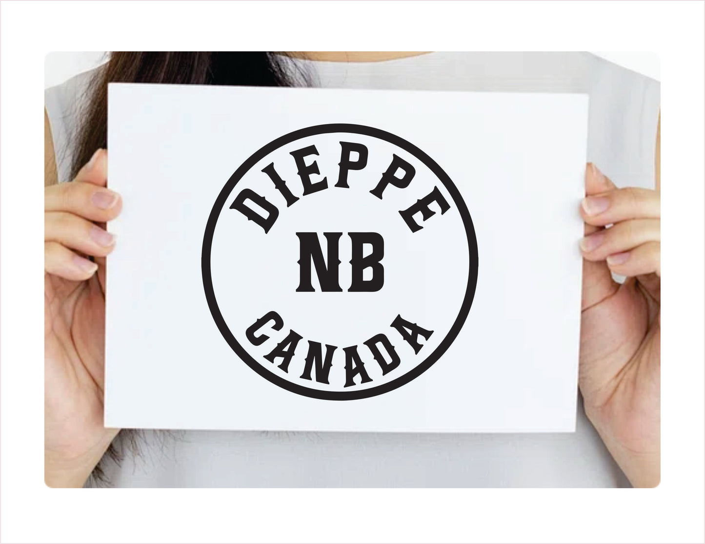 Dieppe New Brunswick Canada Black Decal Sticker