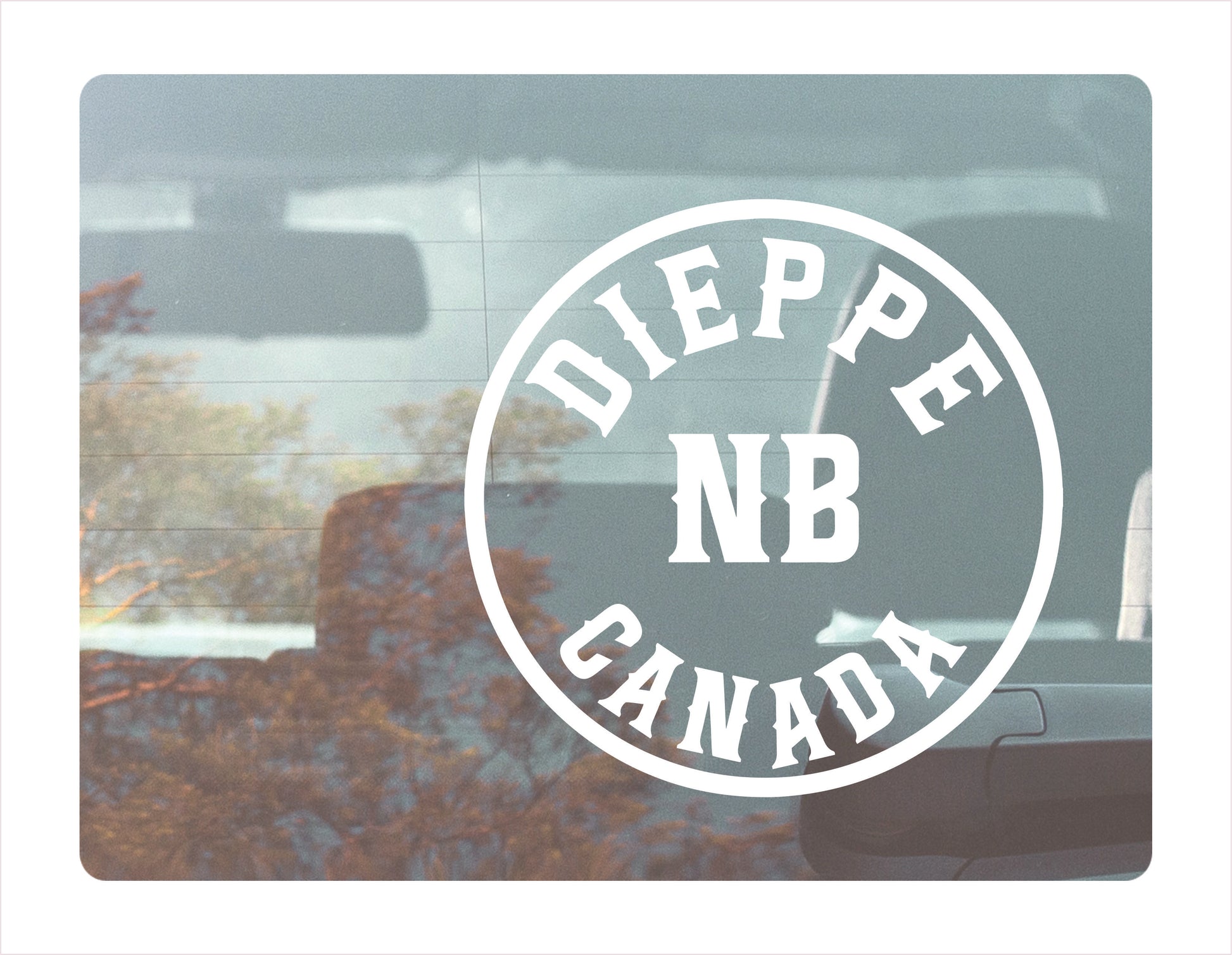 Dieppe New Brunswick Canada White Decal Sticker