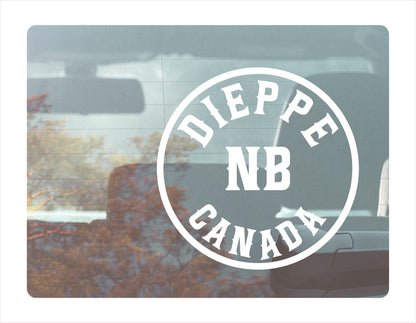 Dieppe New Brunswick Canada White Decal Sticker