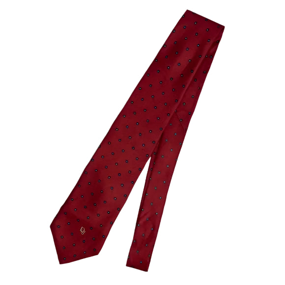 Pre-loved Dior Red & Blue Silk Tie - Vintage Cravate