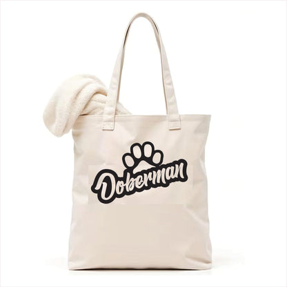 Doberman dog paw tote bag 3