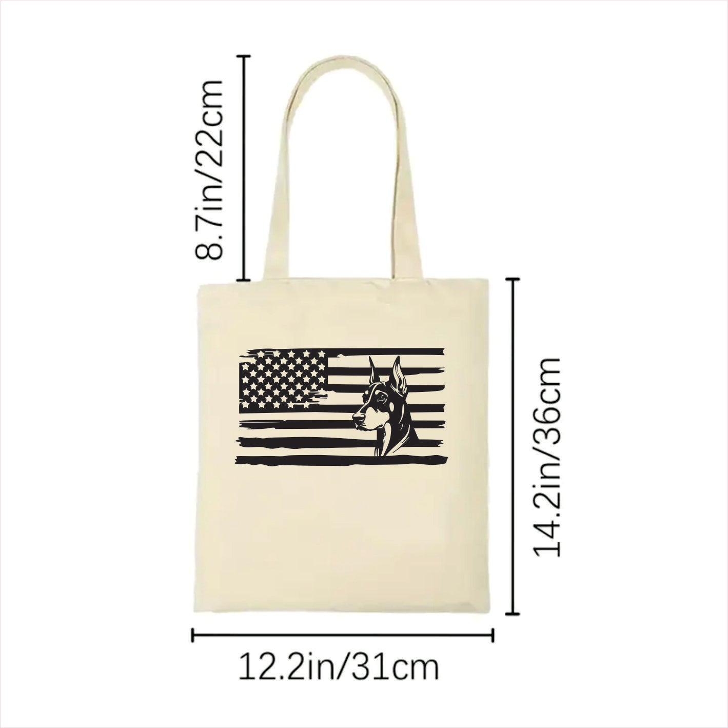 Doberman dog tote bag usa 2