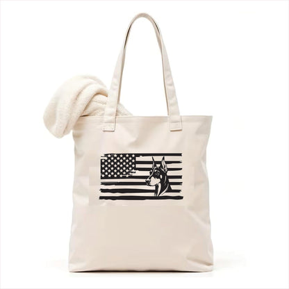 Doberman dog tote bag usa 3
