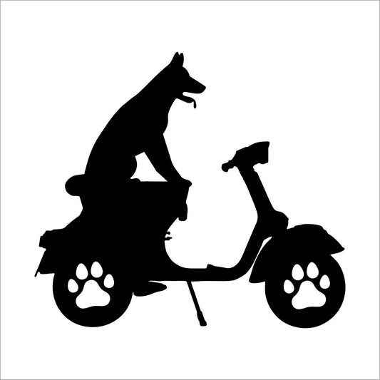 Motorcycle Dog Vinyl Decal Sticker