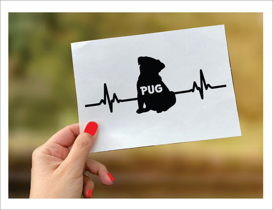 Pug Dog Decal Sticker - FREE shipping