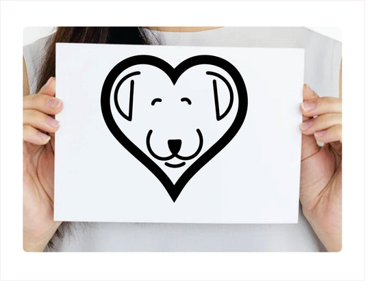 HEART DOG Lover logo Vinyl Decal Sticker  FREE shipping
