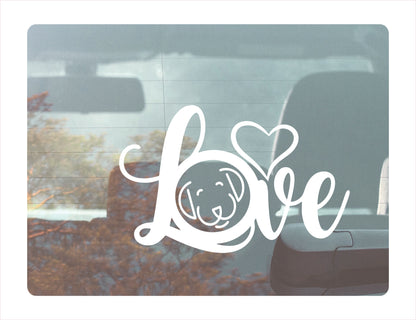 Love Dog Vinyl Decal Sticker  FREE shipping