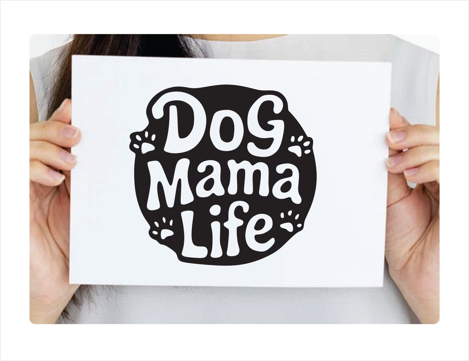 Dog mama life black decal sticker