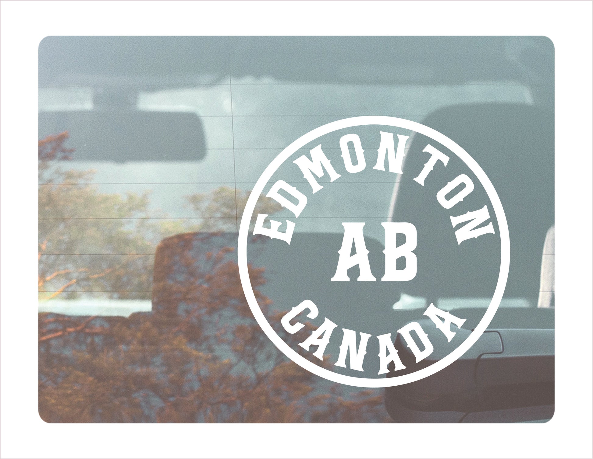 Edmonton Alberta Canada White Decal Sticker