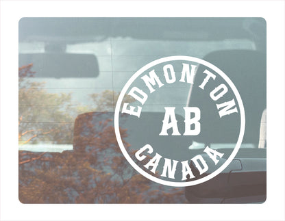 Edmonton Alberta Canada White Decal Sticker
