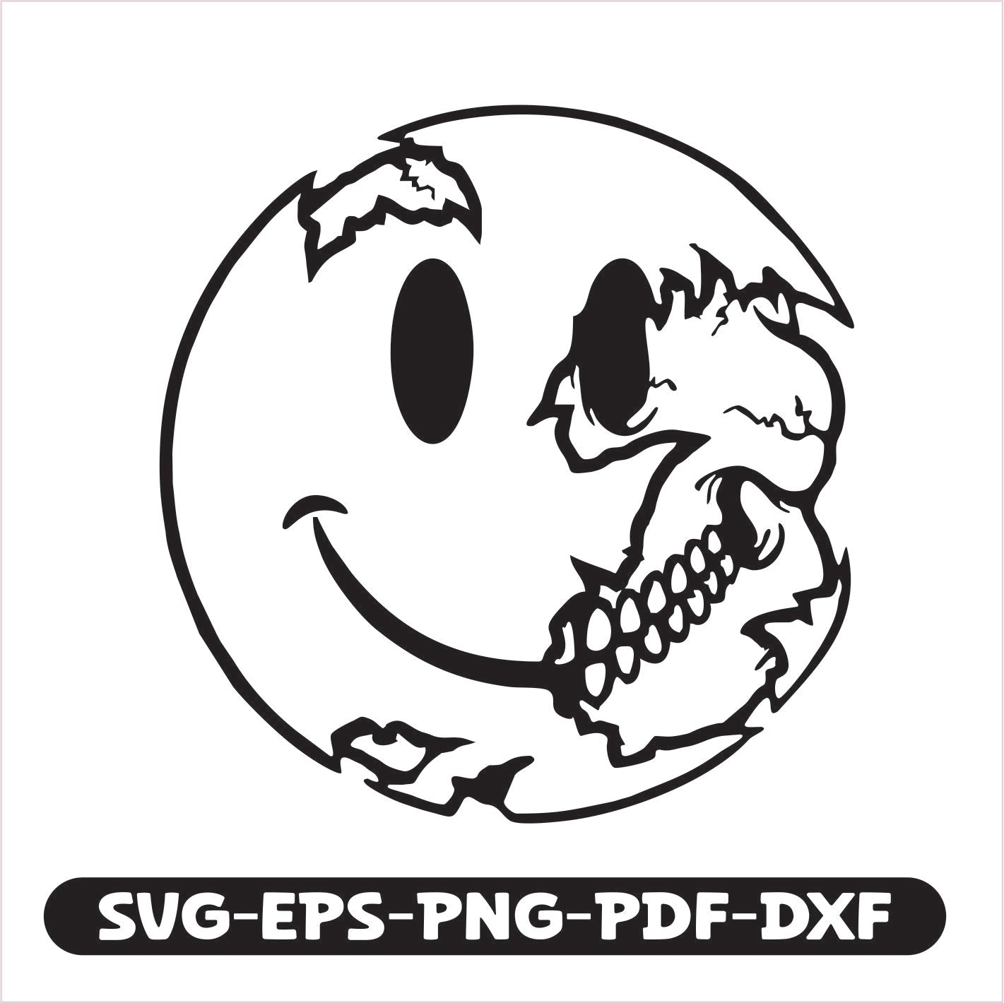 Face Skull SVG EPS PNG PDF DXF Cutting File
