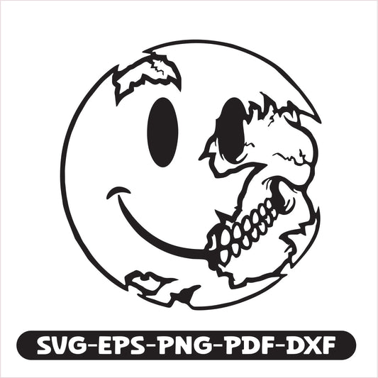 Face Skull SVG EPS PNG PDF DXF Cutting File