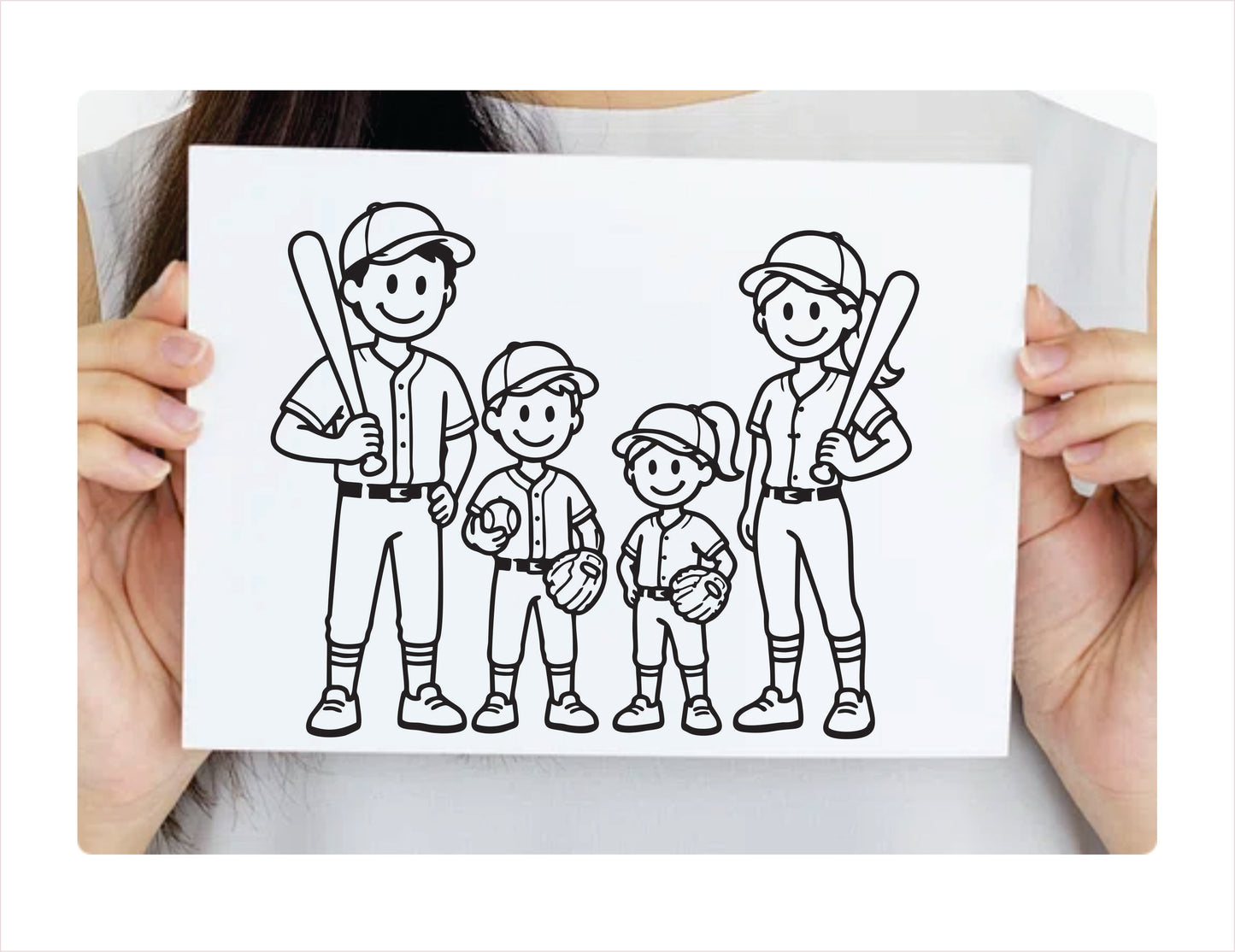 Family Baseball black black Decal Sticker