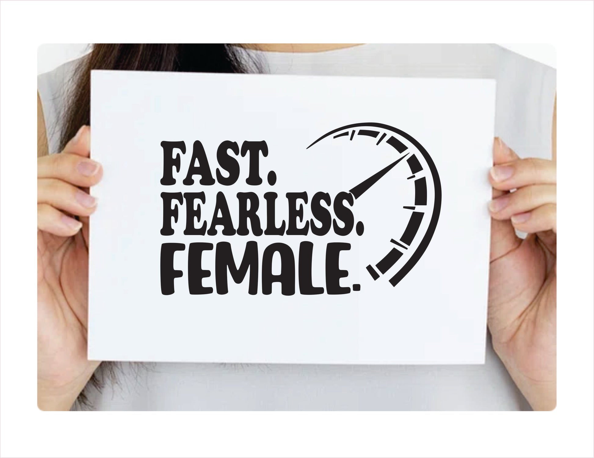 Fast Fearless Female black Decal Sticker