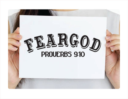 Fear God Proverbs 9:10  Decal Sticker - FREE shipping