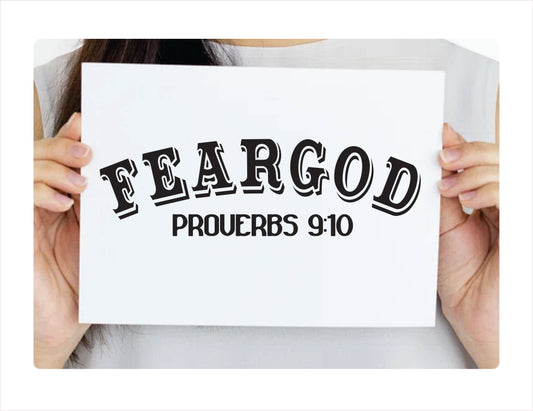 Fear God Proverbs 9:10  Decal Sticker - FREE shipping