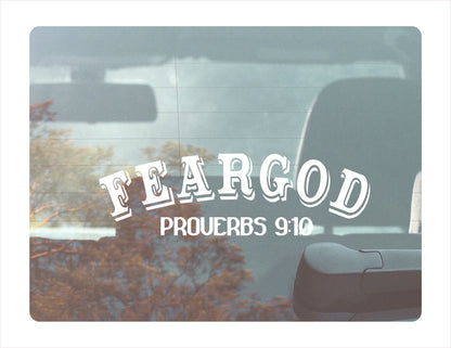 Fear God Proverbs 9:10  Decal Sticker - FREE shipping
