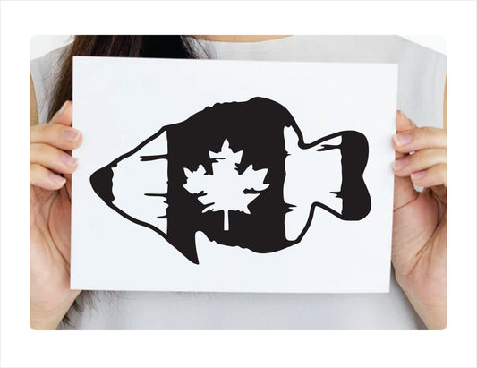 Canada Fish Flag Decal Sticker - FREE shipping