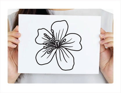 Flower Retro Vinyl Decal Sticker  FREE shipping