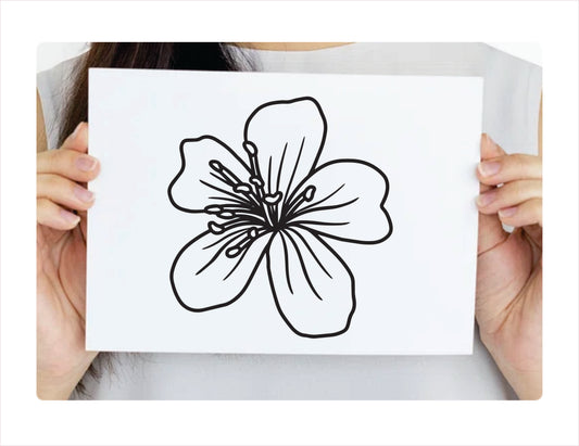 Flower Retro Vinyl Decal Sticker  FREE shipping
