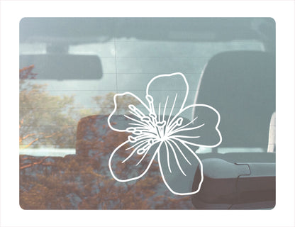 Flower Retro Vinyl Decal Sticker  FREE shipping