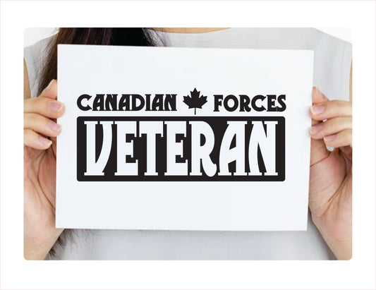Canadian Forces Veteran Decal Sticker - FREE shipping
