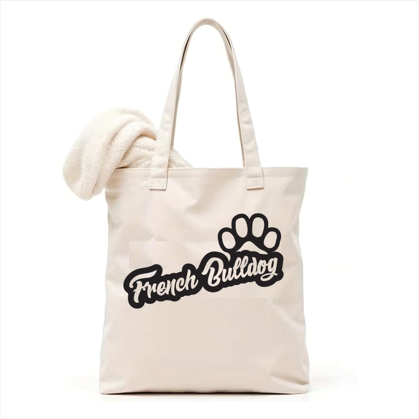 French bulldog paw tote bag 3